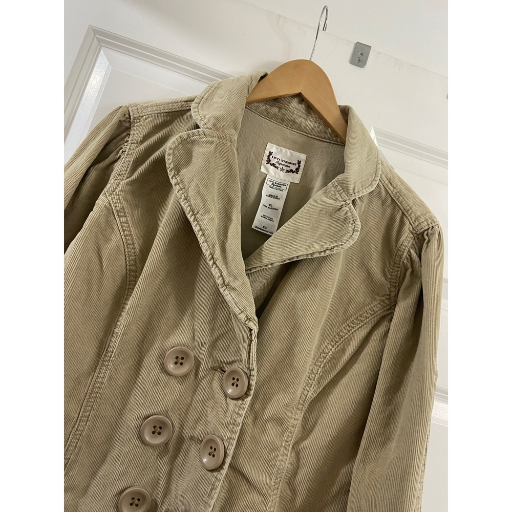 Levi Strauss Signature Tan Corduroy Double Breasted Jacket XL Tan 
Y2K Fall